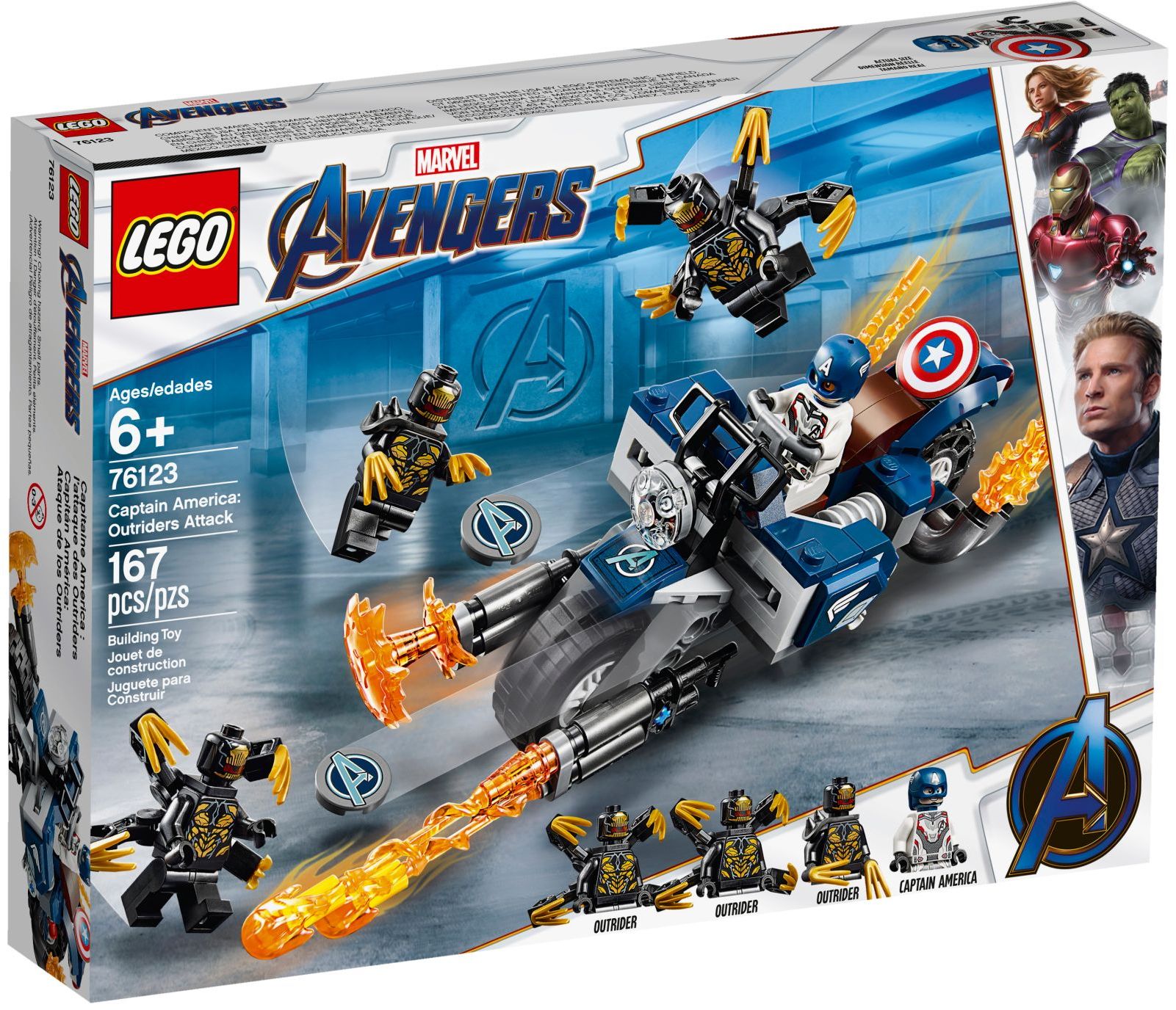 LEGO 76123 Captain America Bike & Outriders Attack - SuperSaverAU - view 1