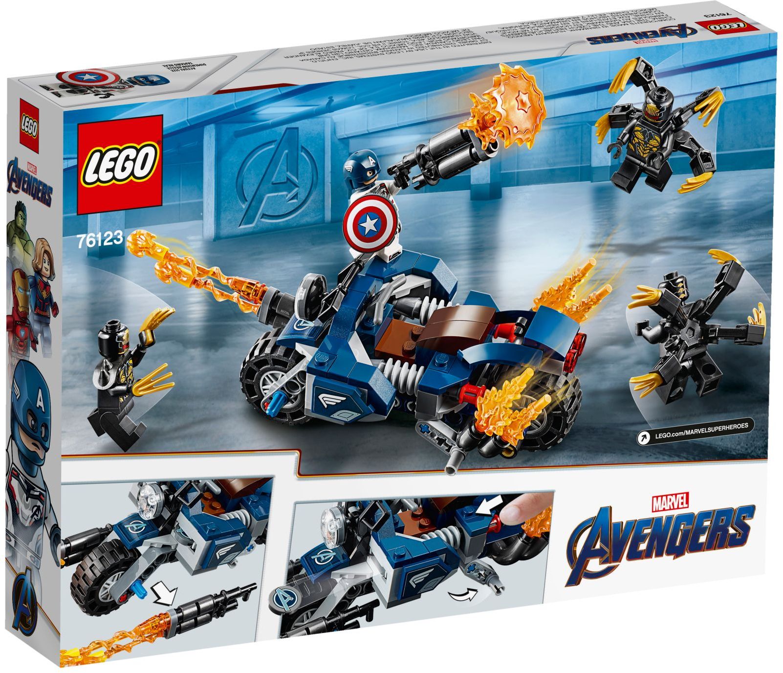 LEGO 76123 Captain America Bike & Outriders Attack - SuperSaverAU - view 4