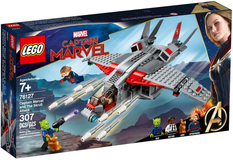 LEGO 76127 Captain Marvel Quinjet & Skrull Attack - SuperSaverAU - view 1