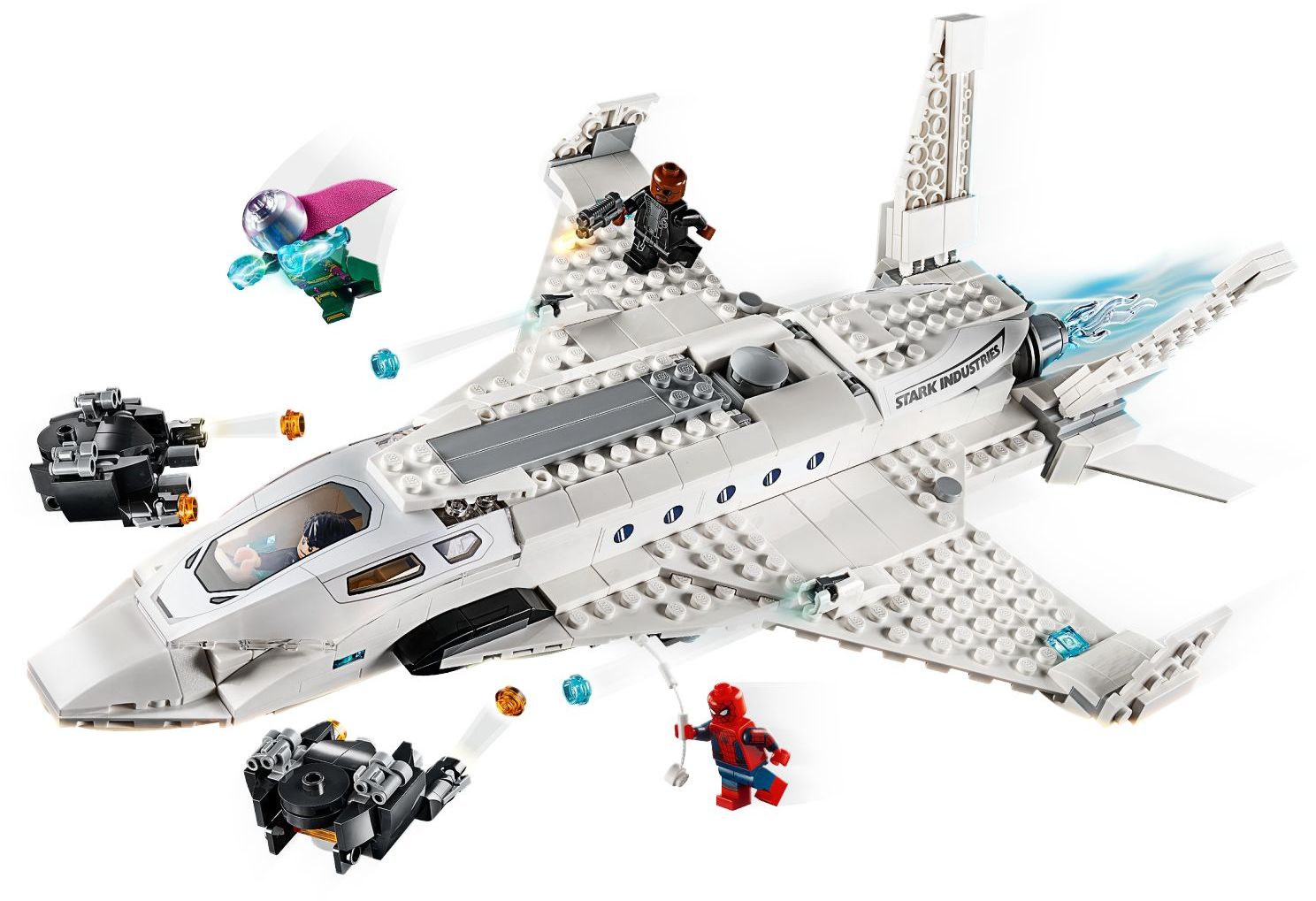 LEGO 76130 Stark Jet & Drone Attack: Spider-Man vs. Mysterio - SuperSaverAU - view 2