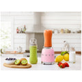 Smeg 50s Style Mini Blender - Pink - 300W Motor, 2 x 600ml Tritan Renew Bottles, 1m Cord - PBF01PKAU