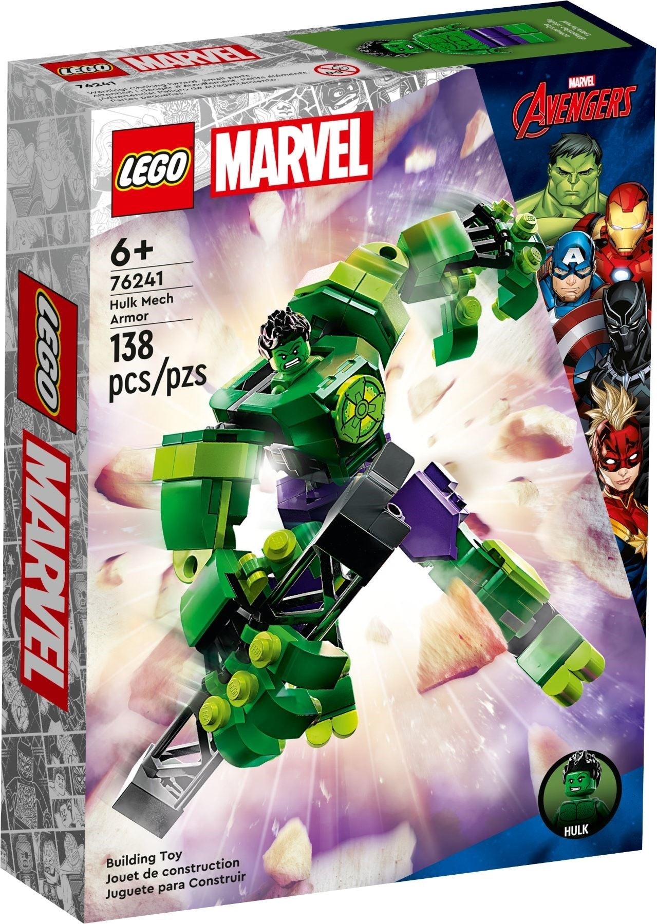 LEGO 76241 Hulk Mech Armor – Action-Packed Superhero Playset - SuperSaverAU - view 1
