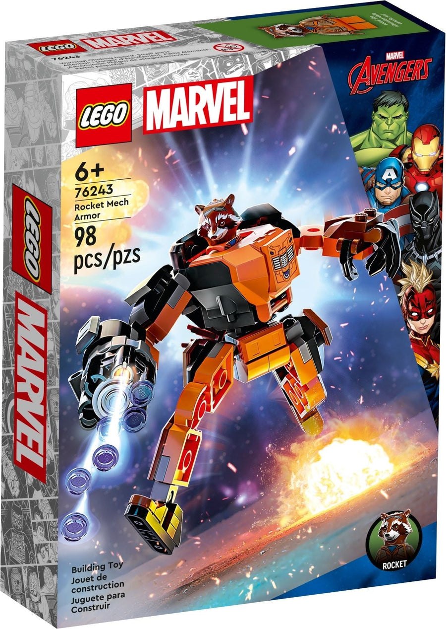 LEGO 76243 Rocket Mech Armor – Guardians of the Galaxy Battle Set - SuperSaverAU - view 1