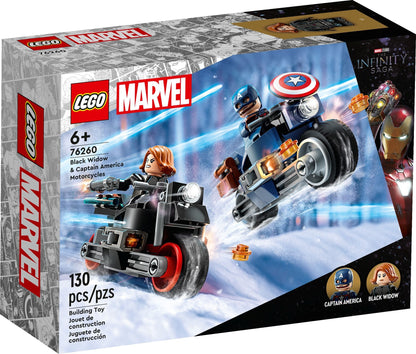 LEGO Marvel Series 76260 Black Widow & Captain America Motorcycles set- Auzzi Store
