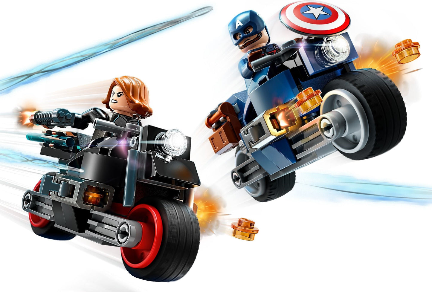LEGO Marvel Series 76260 Black Widow & Captain America Motorcycles set- Auzzi Store