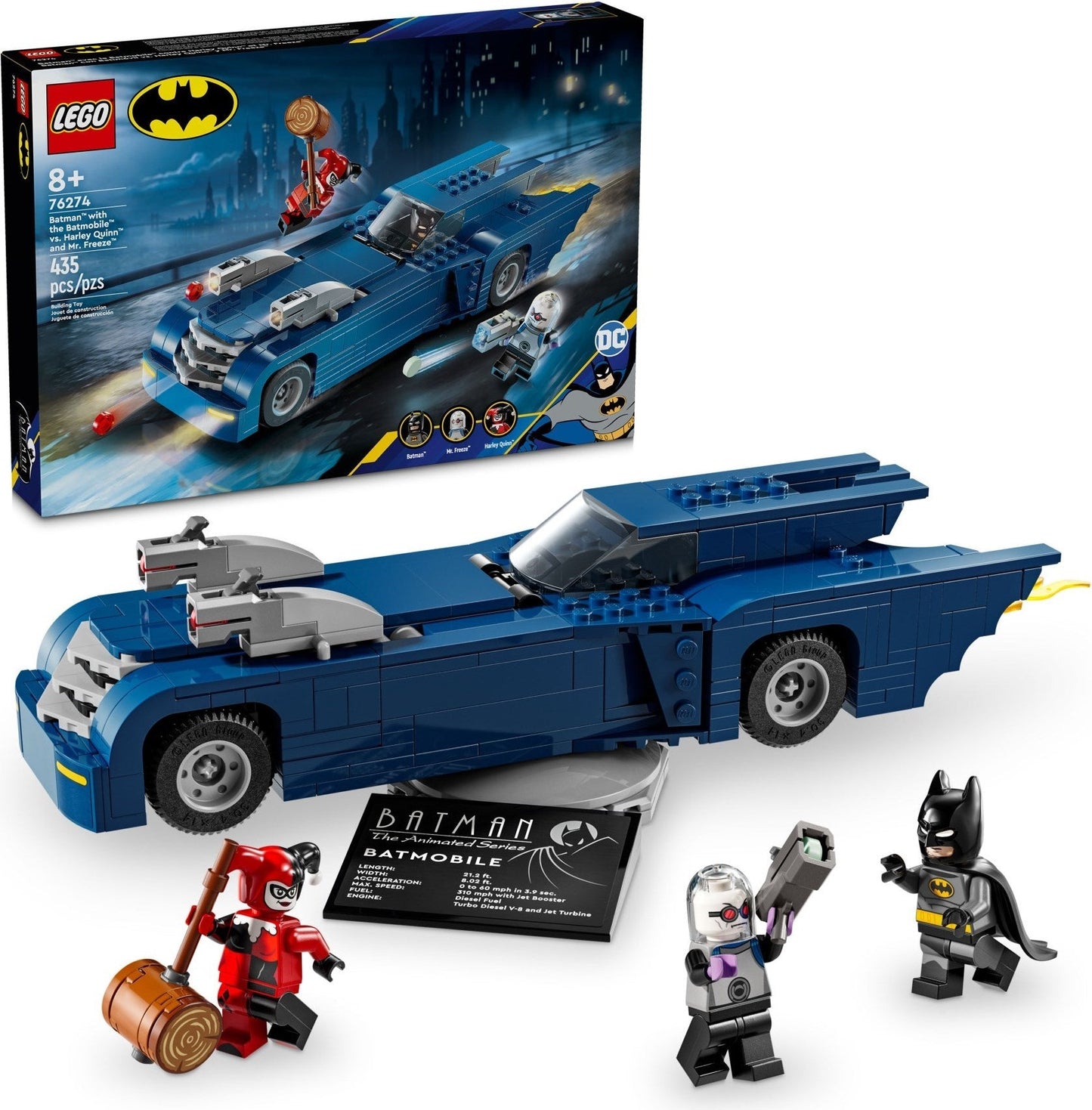 LEGO Batman 76274 Batman with Batmobile vs. Harley Quinn and Mr. Freeze
