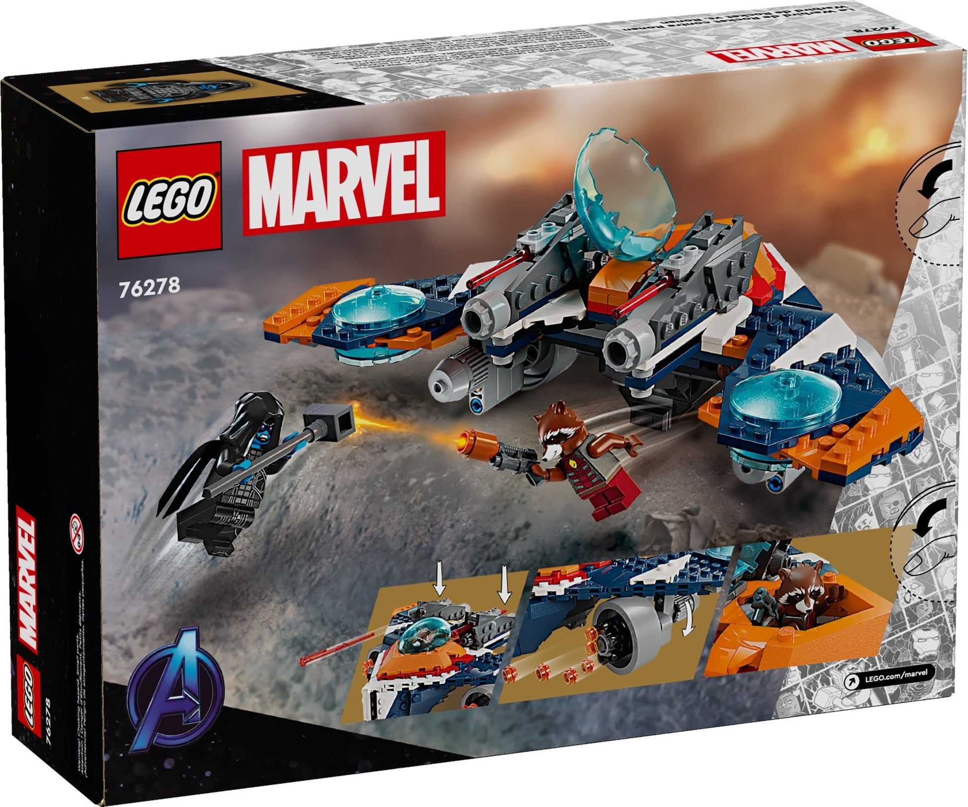 LEGO Marvel 76278 Rocket's Warbird vs. Ronan- Auzzi Store