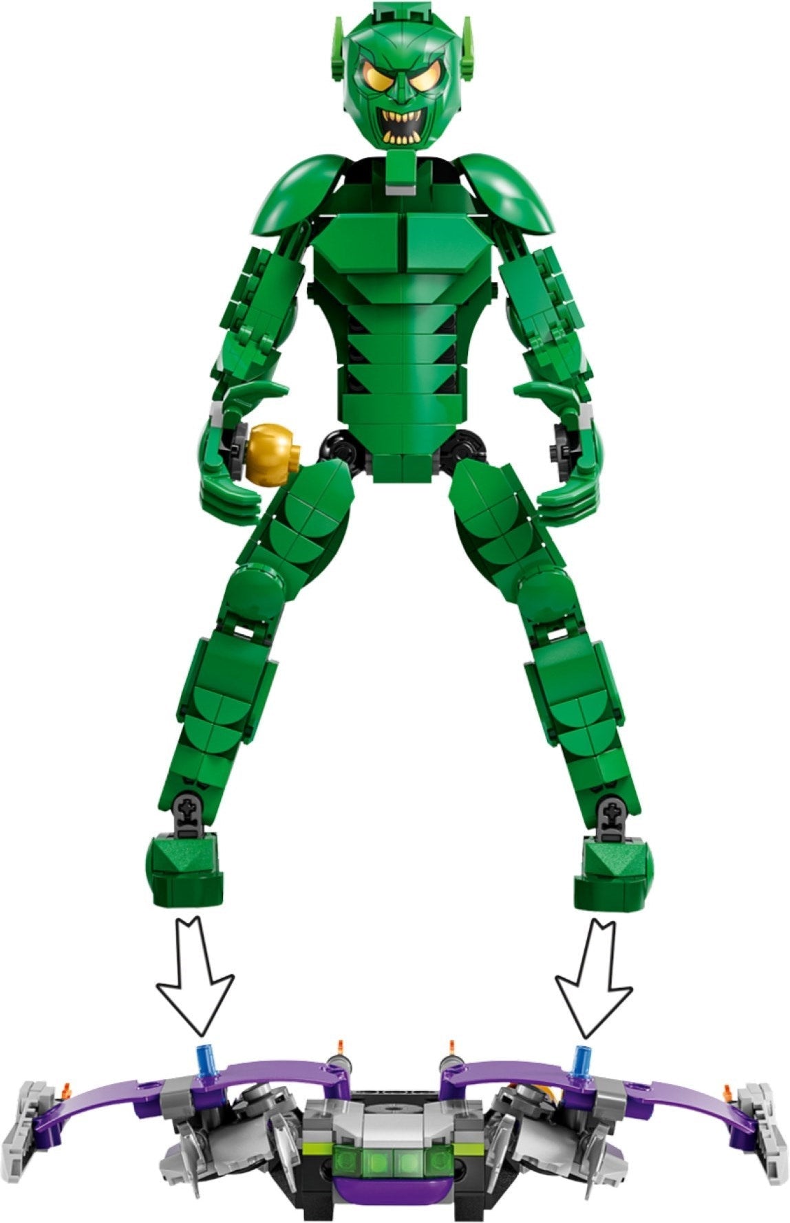 LEGO Marvel 76284 Green Goblin Construction Figure - SuperSaverAU - view 2