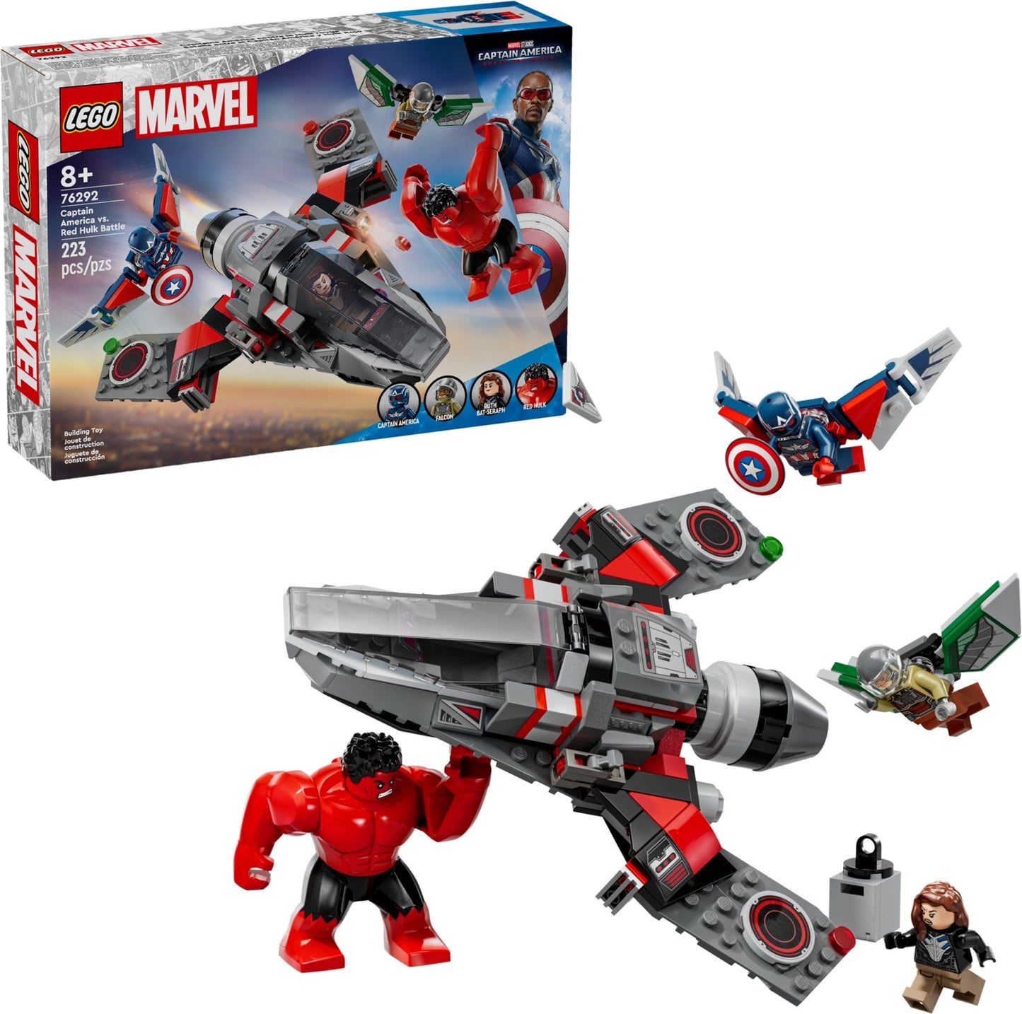 LEGO Marvel Captain America vs. Red Hulk Battle 76292