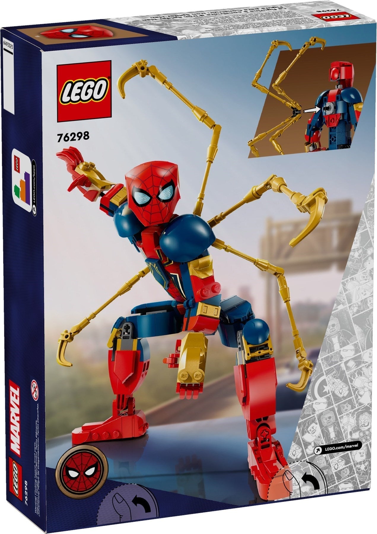 LEGO Marvel 76298 Iron Spider-Man Construction Figure - SuperSaverAU - view 3