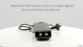Antsig 8 Way Distribution Amplifier - 2 Input 8 Output, Black Gloss ABS AP868