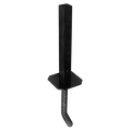 Jack Screen Up Anchor Plate Black Steel