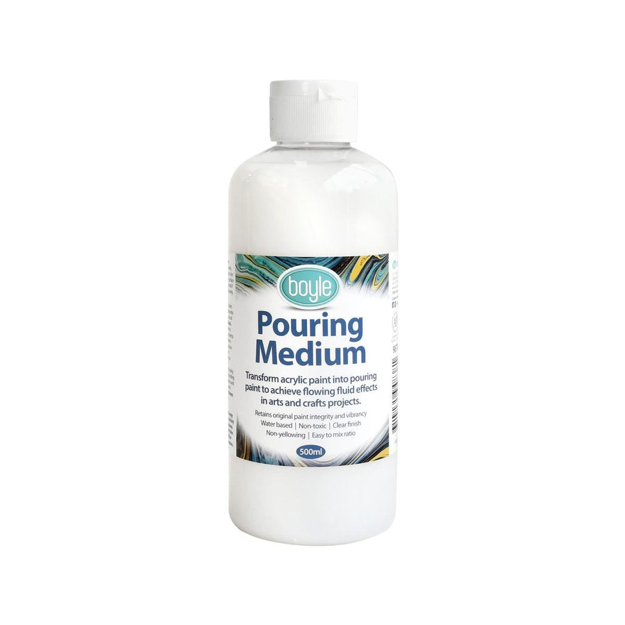 Boyle 500ml Pouring Medium - Clear - Water-Based - Non-Toxic - Fluid Effects - SuperSaverAU - view 1
