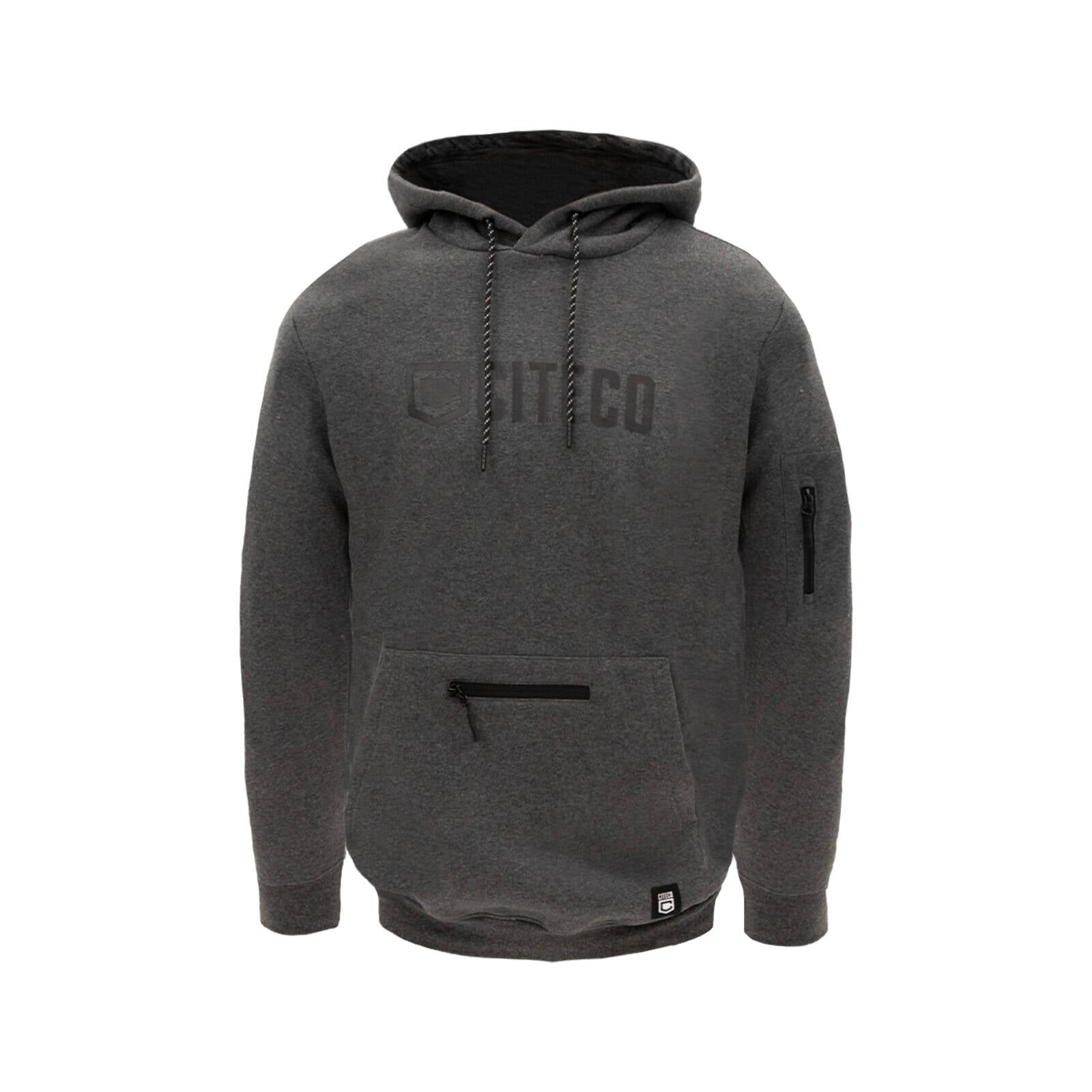 Citeco Charcoal Marle Hoodie - Cotton Polyester Brushed Fleece, Men's Large
