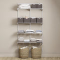 Elfa Classic Linen Closet - White E-Poxy Bonded Steel - 10 Year Warranty - Flat-Pack - 12081