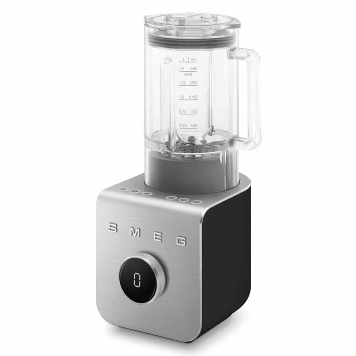 Smeg 50s Style Blender 1.5L - 1400W, 9 Speeds, 5 Preset Programs, LCD Timer, Black - BLC02BLMAU