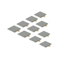 Everhang 15 x 15mm Neodymium Square Adhesive Magnet 10 Pack - Silver