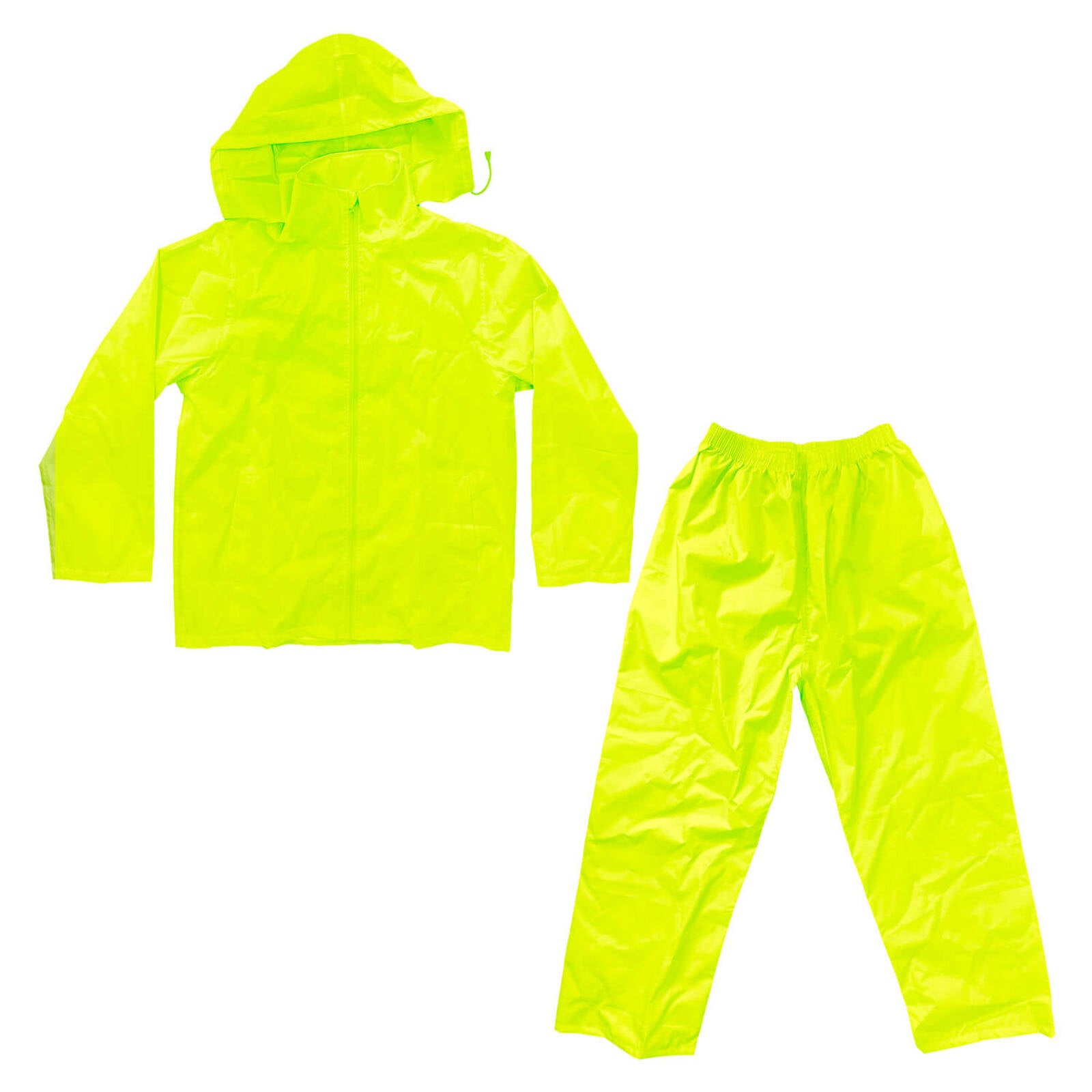 Craftright XXL Yellow Polyester PU Coated Rain Jacket & Pants Set