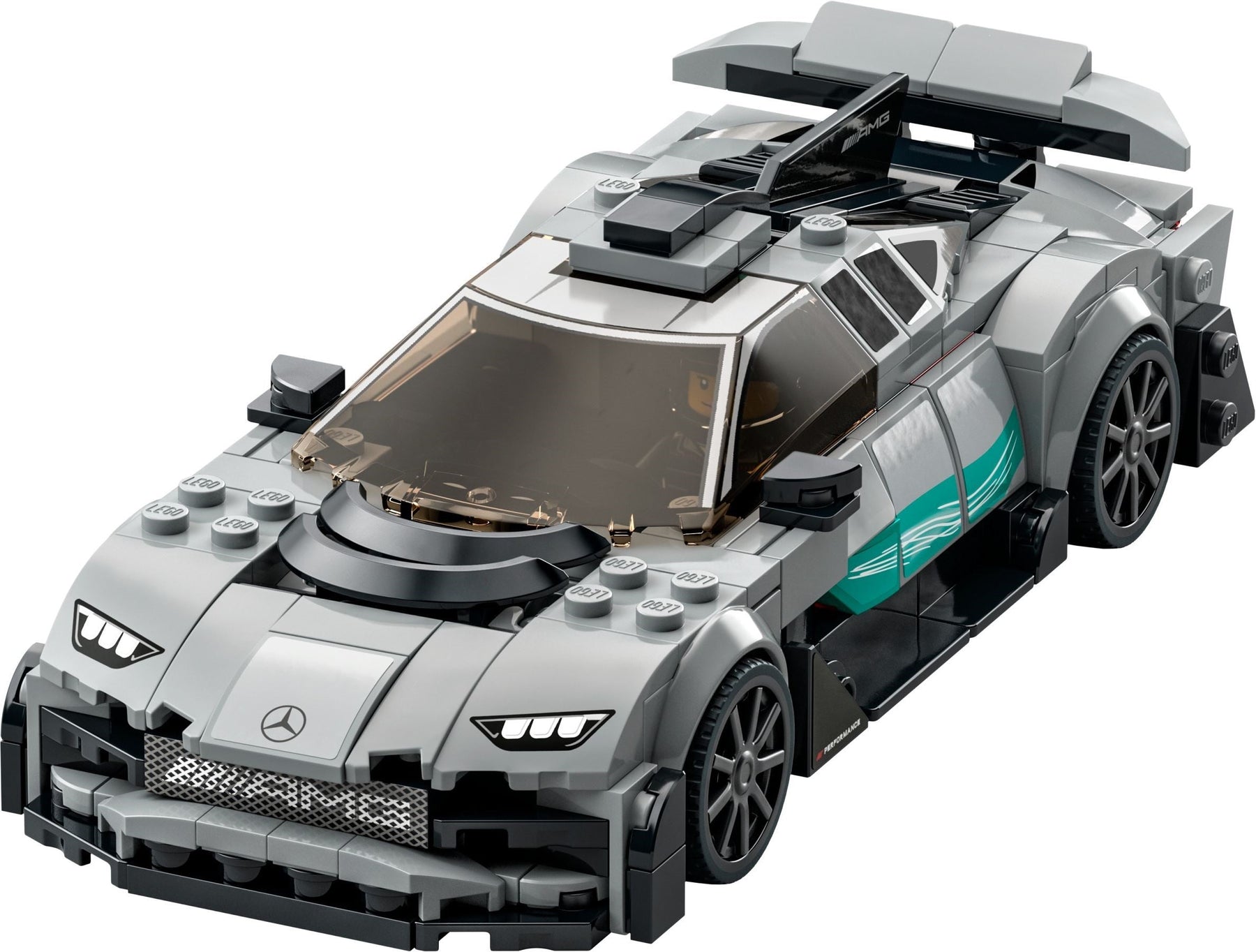 LEGO Speed Champions Mercedes AMG F1 W12 E Performance Project One 76909 - SuperSaverAU - view 2