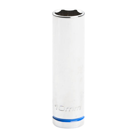 Kincrome 10mm 1/4" Square Drive Deep Socket, 6-Point Chrome Vanadium, Rust Resistant