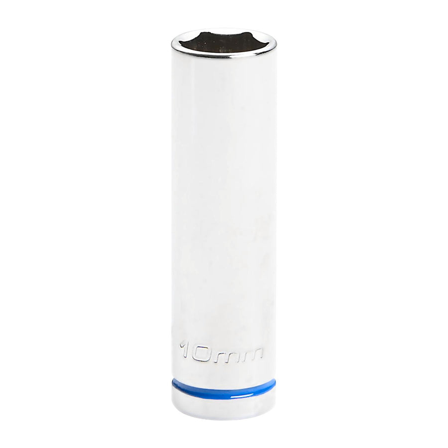 Kincrome 10mm 1/4" Square Drive Deep Socket, 6-Point Chrome Vanadium, Rust Resistant