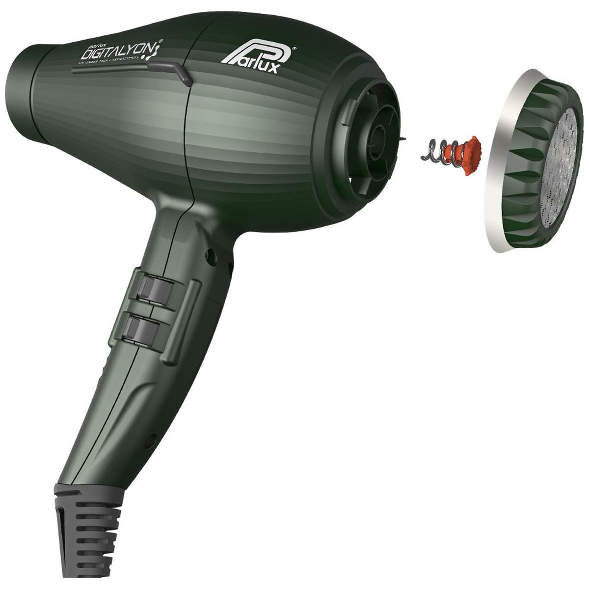 Parlux Digitalyon Hair Dryer 2400W - Anthracite - Brushless E-Lyon Motor - Lightweight 395g - 150145