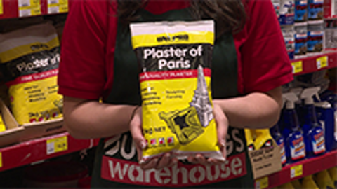 Uni-Pro 1kg Plaster Of Paris, White Paintable Shrink Resistant Sandable, Indoor
