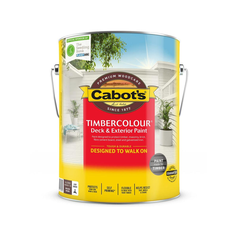 Cabot S Timbercolour Deck Paint 10L Mission Brown UV Resistant - SuperSaverAU - view 1