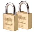 Lockwood 20mm Solid Brass 110 Series Padlocks - 2 Pack
