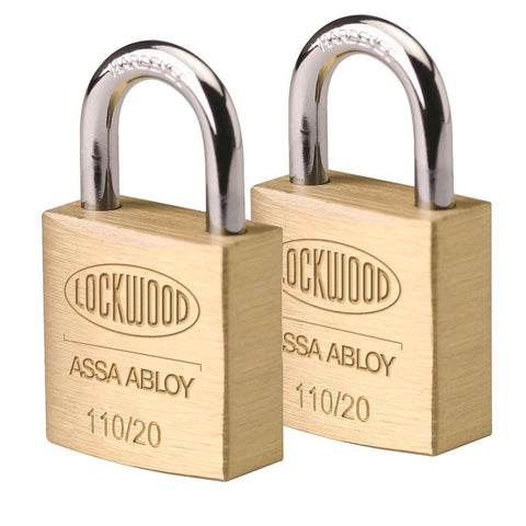 Lockwood 20mm Solid Brass Padlocks 2 Pack - Durable - Easy To Carry - SuperSaverAU - view 1