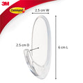 Command Medium Clear Adhesive Wall Hooks - 2 Pack, Damage-Free