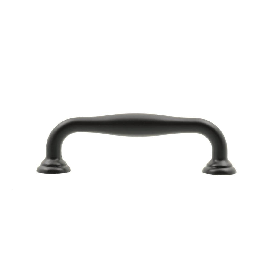 Lane 115mm Black Hampton Handle 4 Pack Matte Black Zinc Alloy Stylish - SuperSaverAU - view 1