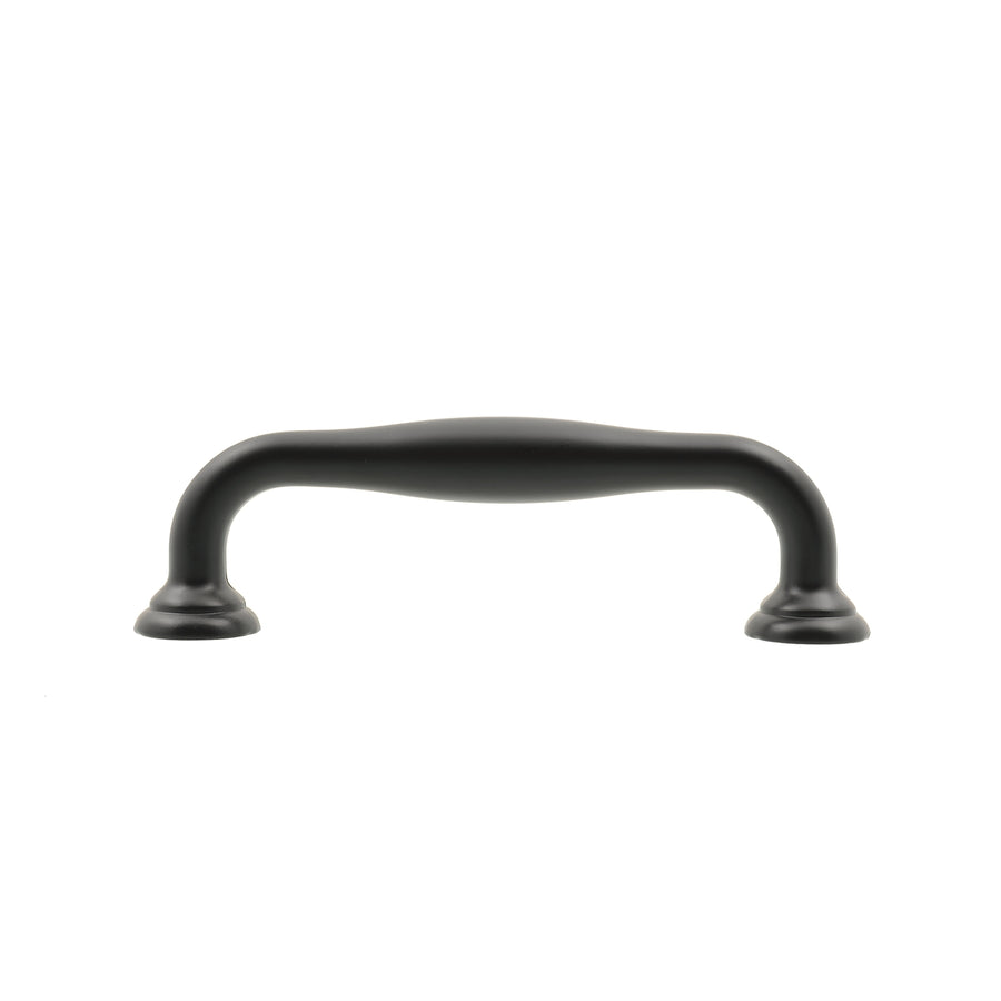 Lane 115mm Matte Black Hampton Handle Zinc Alloy - 4 Pack