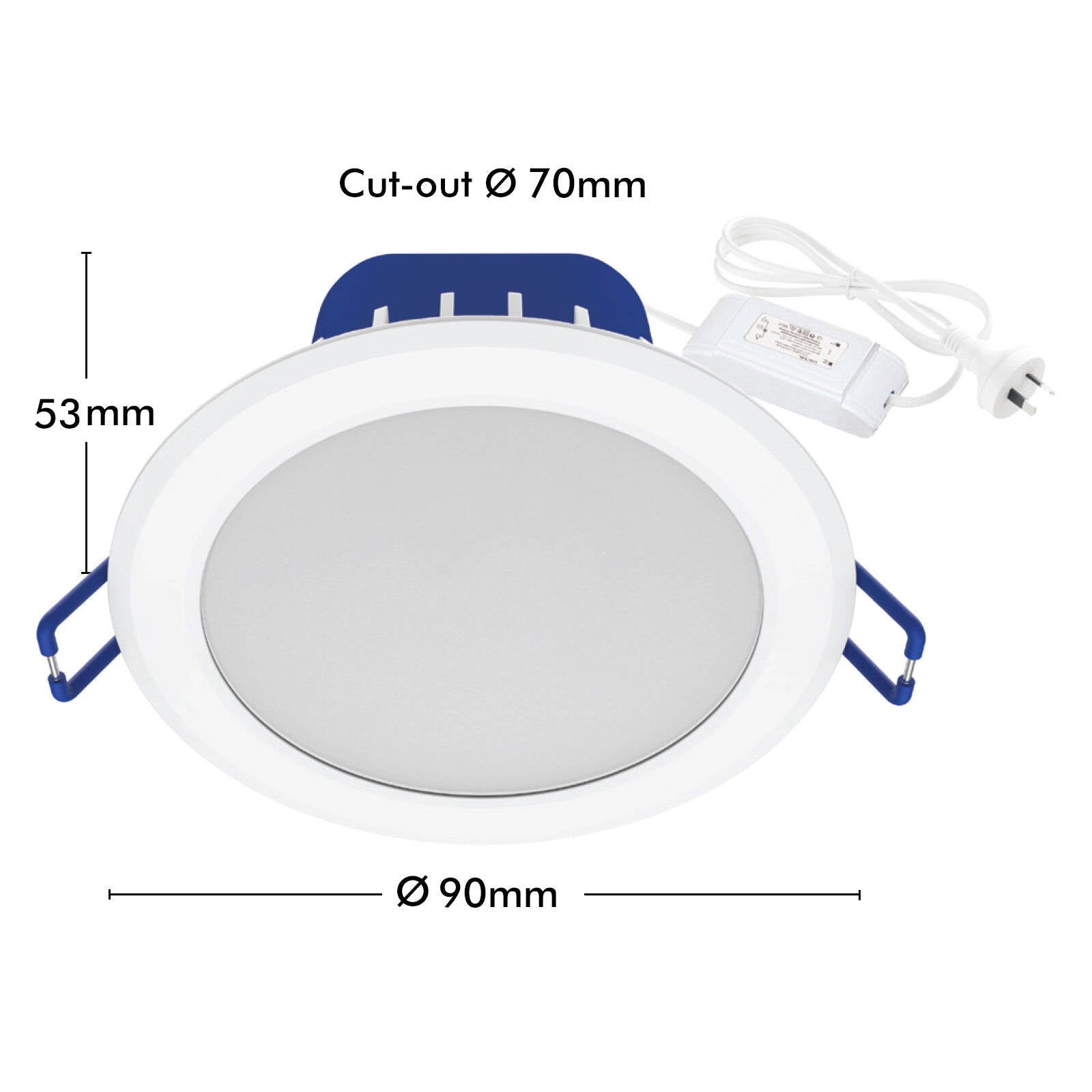 DETA 7W 650lm Grid Connect Smart RGB+CCT LED Downlight 240V White DET910HA