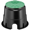 Pope Round Valve Box - Black & Green Polyethylene, Below Ground Solenoid Housing