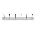 Adoored Double Satin Chrome Hook Rack - 6 Hooks - MDF - Elegant Design - SuperSaverAU - view 2