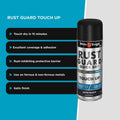 White Knight Rust Guard Black Satin Touch Up Spray Paint 300g Durable - SuperSaverAU - view 4