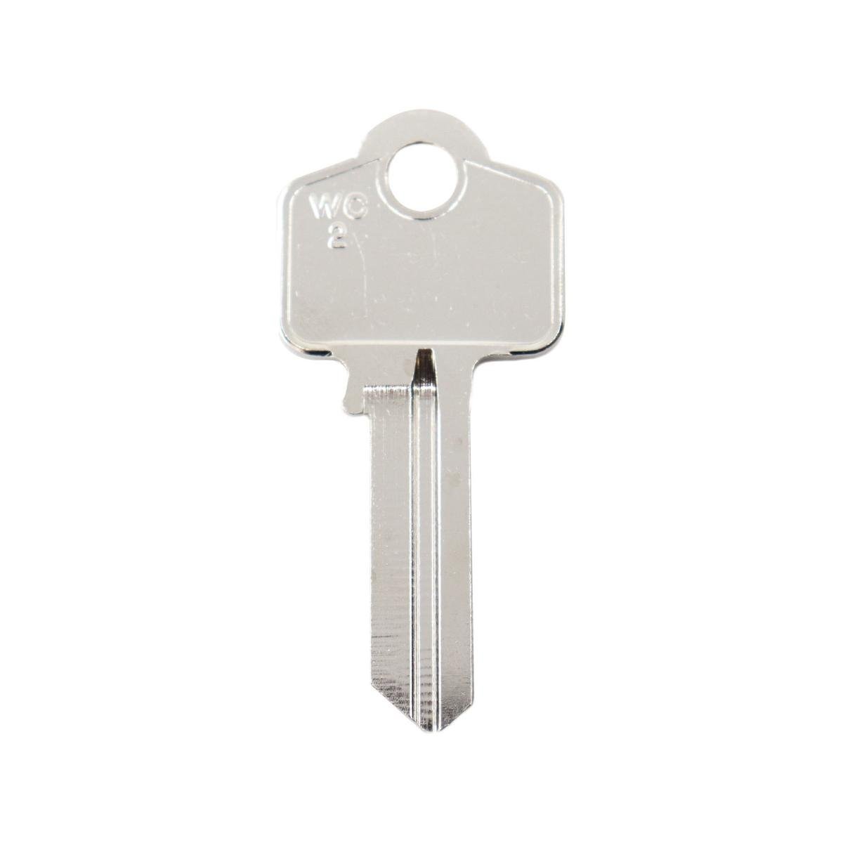 EHI Blank Key - 53mm x 25mm - Nickel Plated Brass - Silver - SuperSaverAU - view 1