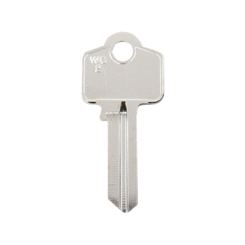 EHI Blank Key - 53mm x 25mm - Nickel Plated Brass - Silver - SuperSaverAU - view 1