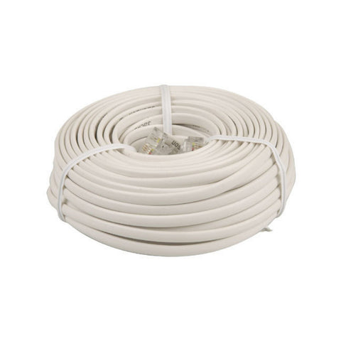 Jackson 15m RJ12 Telephone Lead - White, Phone Fax & Modem Extension