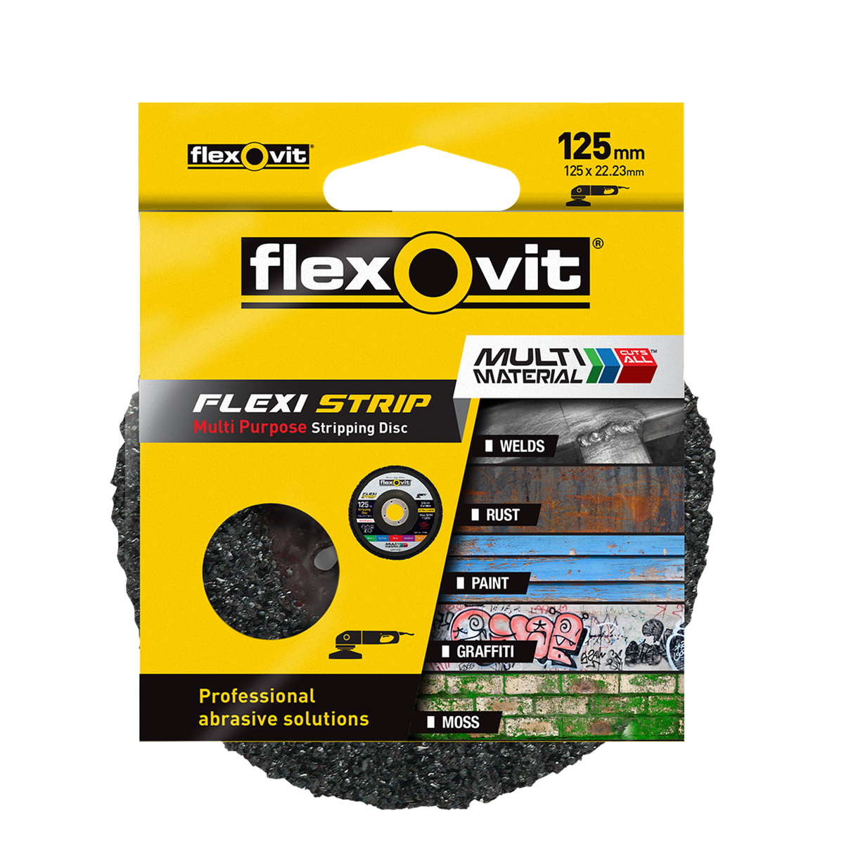 Flexovit 125mm Multi Purpose Flexi Strip Disc - 125mm - Durable - Versatile - SuperSaverAU - view 1