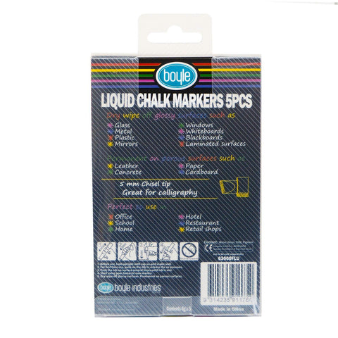 Boyle Liquid Chalk Markers - 5 Piece