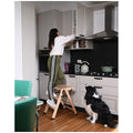 Foppapedretti Tialzo Step Ladder - Natural Solid Beechwood - 150kg Maximum Load - F9900348103