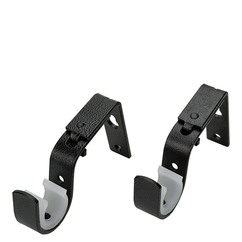 Pillar Black Adjustable Universal Brackets - 16mm & 25mm - 1 Pair - 70mm to 90mm - SuperSaverAU - view 1