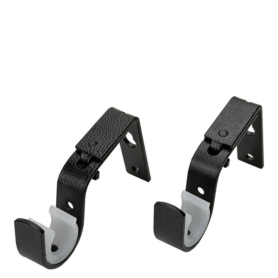 Pillar Black Adjustable Universal Brackets - 16mm & 25mm - 1 Pair - 70mm to 90mm - SuperSaverAU - view 1