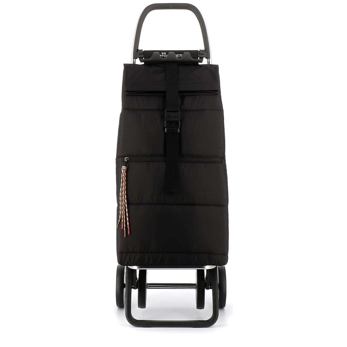 Rolser Big Polar 4-Wheel Folding Trolley - Thermal Compartment, 2 or 4-Wheel Use, Black - R-BIG005-1023
