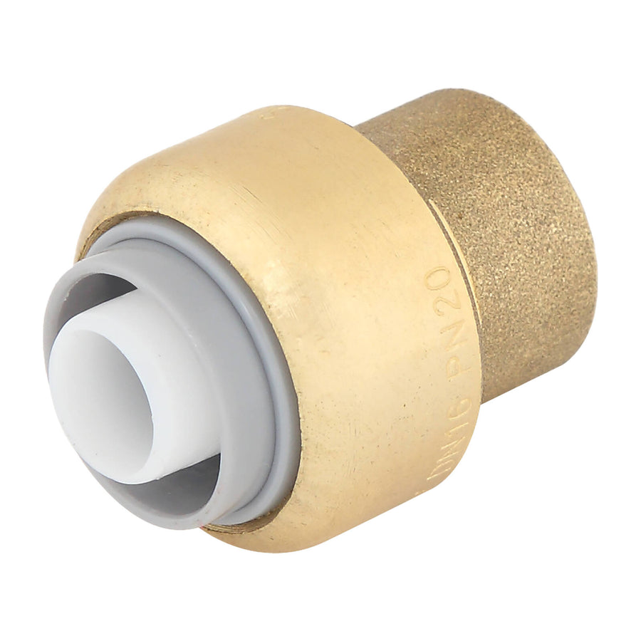 SmarteX-PEX 16mm Push-Fit Cap - Lead Free Brass