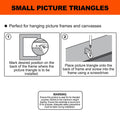 Everhang 6kg Brass Plated Steel Picture Hanging Triangle D-Ring - 25 Pack