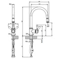 Abey Chambord Clotaire double bowl sink pack - white fireclay - brushed nickel pull out tap - CLOTAIRE-2WTBN