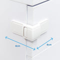 Perma Child Safety Corner Drawer Locks 4 Pack - 120mm x 190mm - White - SuperSaverAU - view 5